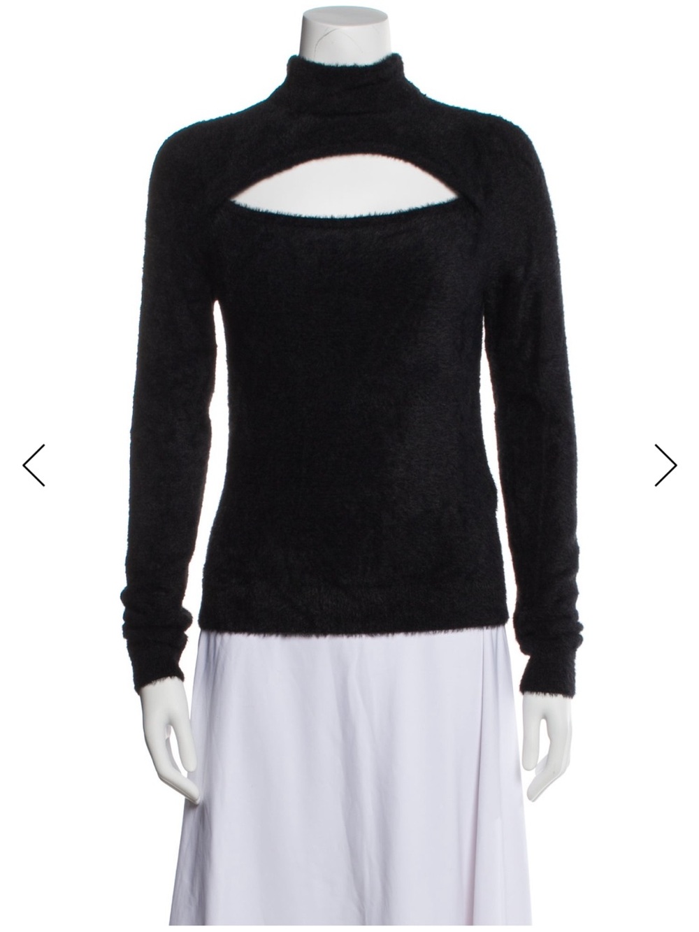 Isabel Marant Cutout Fuzzy Sweater in Black